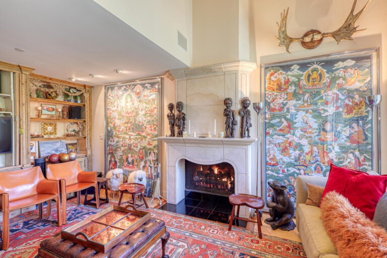 Living Room with Gas Fire Place and Mountain Views 